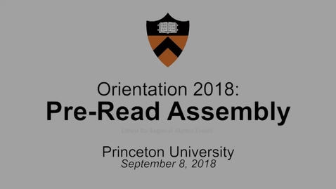 Thumbnail for 2018 Alumni Pre-Read Assembly Highlights