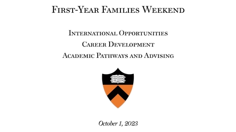 Thumbnail for entry First -Year Families Weekend: &quot;International Opportunities Panel&quot; (10.1.2023)