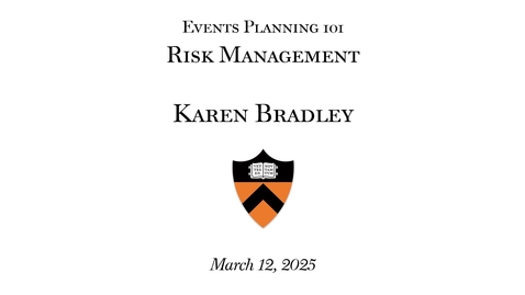 Thumbnail for 2025 Event Planning 101: &quot;Risk Management&quot;