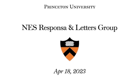 Thumbnail for NES Responsa &amp; Letters Group (4.18.23)
