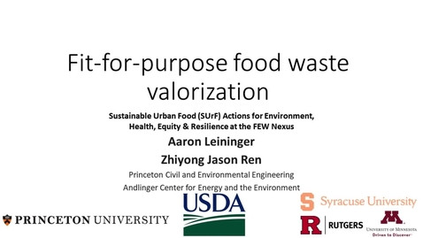 Thumbnail for entry Fit-for-Purpose Food Waste Valorization