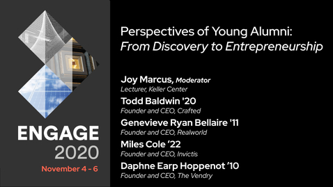 Thumbnail for Perspectives of Young Alumni: From Discovery to Entrepreneurship