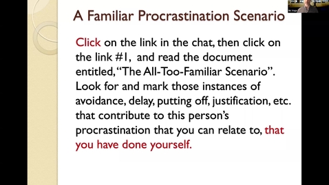 Thumbnail for McGraw Workshop: September 14: &quot;Why do I keep putting things off?&quot;: Overcoming Procrastination