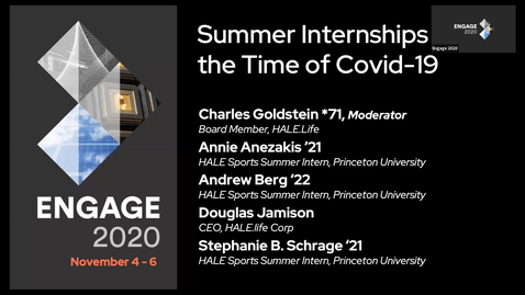 Thumbnail for entry Summer Internships in the Time of COVID-19
