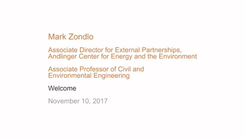 Thumbnail for Welcome - Mark Zondlo