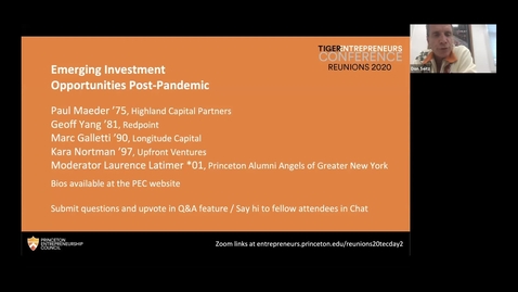 Thumbnail for Reunions 2020 Tiger Entrepreneurs Conference: Emerging Investment Opportunities Post-Pandemic