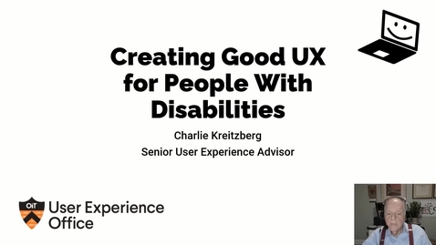 Thumbnail for Creating Good UX for People with Disabilities