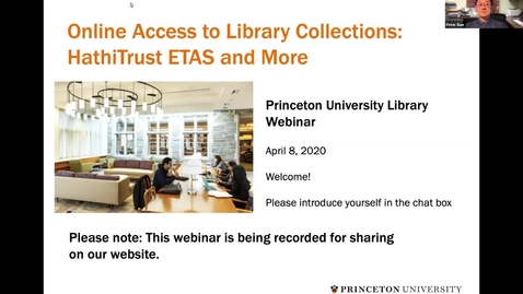 Thumbnail for entry Online Access to Library Collections: HathiTrust ETAS and More
