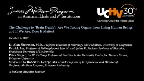 Thumbnail for The Challenge to &quot;Brain Death&quot;: are we taking organs from living human beings, and if we are, does it matter?