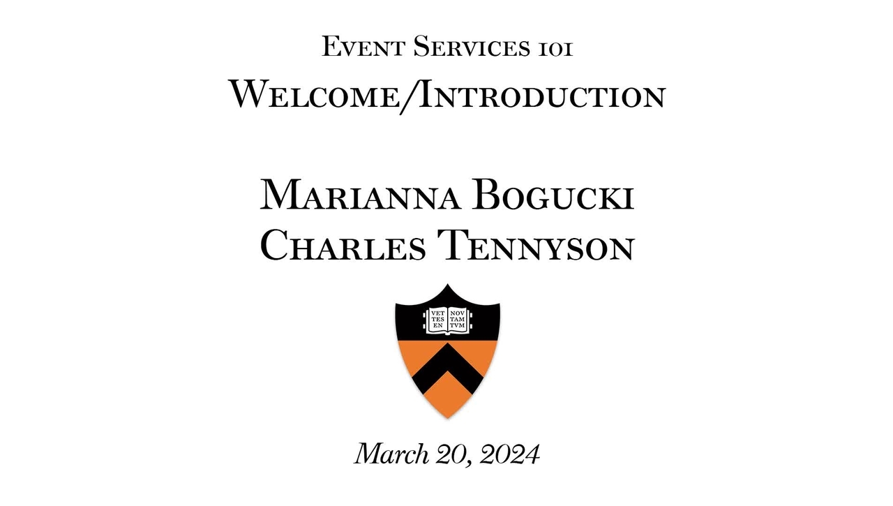 2025 Event Planning 101: &quot; Welcome/ Introduction&quot;