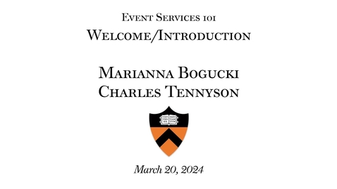 Thumbnail for 2025 Event Planning 101: &quot; Welcome/ Introduction&quot;