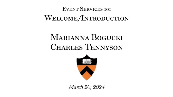 2025 Event Planning 101: &quot; Welcome/ Introduction&quot;