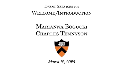 Thumbnail for 2025 Event Planning 101: &quot; Welcome/ Introduction&quot;