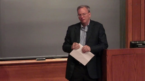 Thumbnail for The G.S. Beckwith Gilbert ’63 Lectures: Eric Schmidt ’76 - “Computers and Humans Will Each Do Their Best&quot;