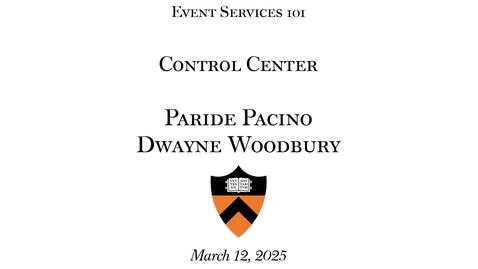 Thumbnail for 2025 Event Planning 101: &quot;Control Center&quot;