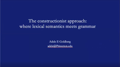 Thumbnail for The Usage-based Constructionist Approach