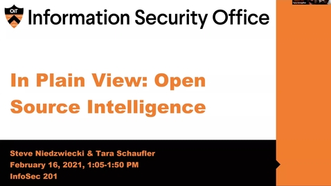 Thumbnail for In Plain View - Open Source Intelligence