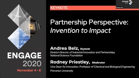 Thumbnail for entry Partnership Perspective from the National Science Foundation: Invention to Impact
