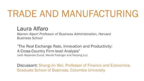 Thumbnail for &quot;The Real Exchange Rate, Innovation and Productivity: A Cross-Country Firm-level Analysis&quot; - Laura Alfaro