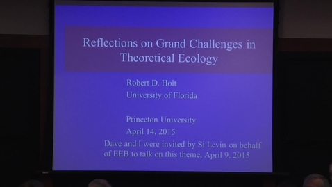 Thumbnail for entry The Grand Challenges In Theoretical Ecology