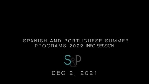 Thumbnail for entry SPO Summer Programs 2022: Information Session