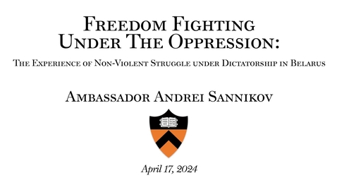 Thumbnail for entry Freedom Fighting Under The Oppression: The Experience of Non-Violent Struggle Under Dictatorship in Belarus