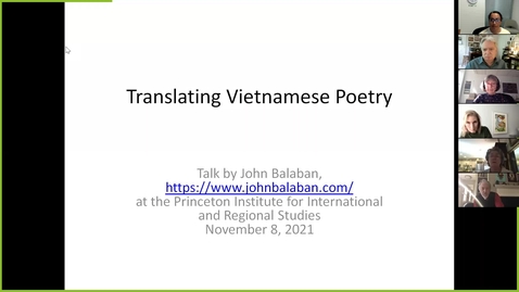 Thumbnail for J. Balaban Lecture Recording_11-8-21