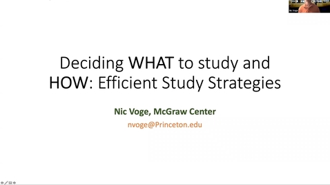 Thumbnail for September 25 McGraw Workshop What to study &amp; How Fall 2020