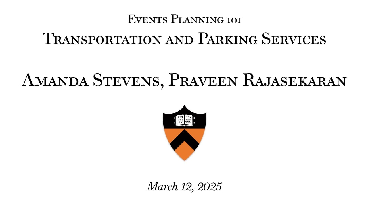2025 Event Planning 101: &quot;Transportation and Parking Services&quot;