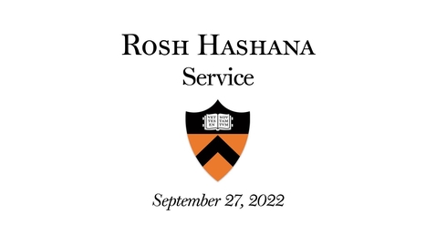 Thumbnail for entry Rosh Hashana Service, Sept 27, 2022