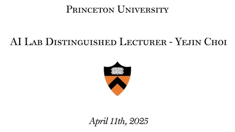 Thumbnail for AI Lab Distinguished Lecturer - Yejin Choi