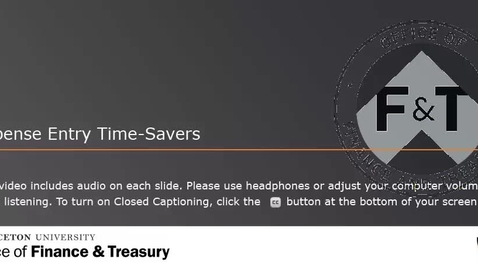 Thumbnail for Expense Entry Time Savers