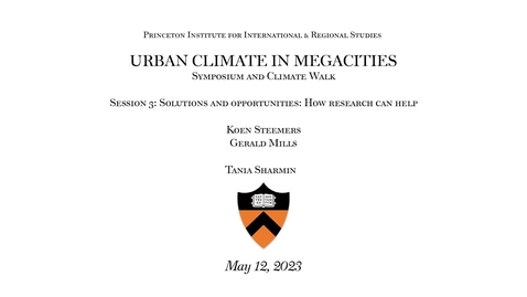 Thumbnail for Fung Global Fellows Program &quot;Urban Climate in Megacities Session 3: Solutions and Opportunities: How research can help&quot;