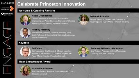 Thumbnail for entry Engage 2021 - Celebrate Princeton Innovation (Part 1)