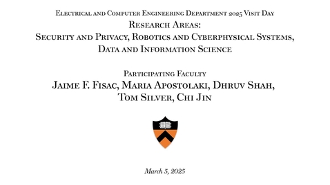 Thumbnail for Electrical and Computer Engineering Department 2025 Visit Day Faculty Panel 4