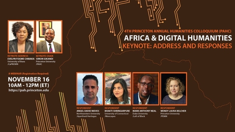 Thumbnail for Keynote - Princeton African Humanities Colloquium 2020
