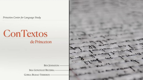 Thumbnail for entry ConTextos de Princeton