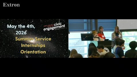 Thumbnail for Summer Service Internships Orientation, Spring 2026