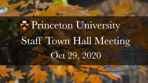 Thumbnail for entry Town Hall Oct 29, 2020