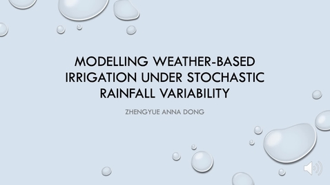 Thumbnail for Optimizing Irrigation Under Multiple Objectives