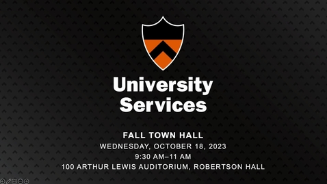 Thumbnail for entry University Services Town Hall (10.18.2023)
