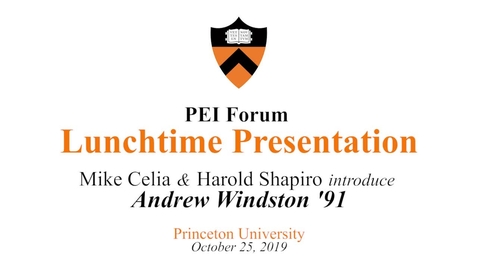 Thumbnail for entry PEI 25 Forum - Lunchtime Presentation - October 25, 2019