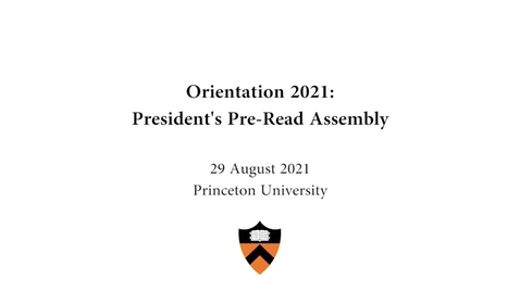 Thumbnail for entry 2021 President's Pre-Read Assembly