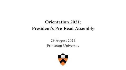 Thumbnail for 2021 President's Pre-Read Assembly