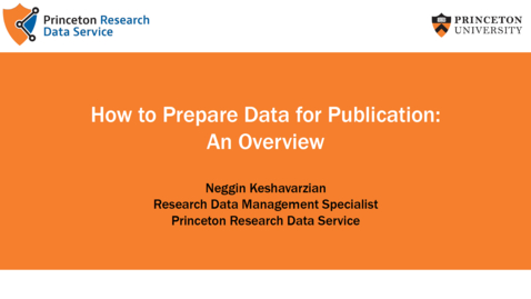 Thumbnail for How to Prepare Data for Publication: An Overview