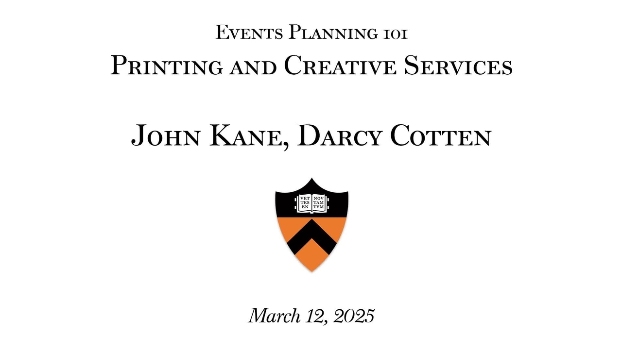 2025 Event Planning 101: &quot;Printing and Creative Services&quot;