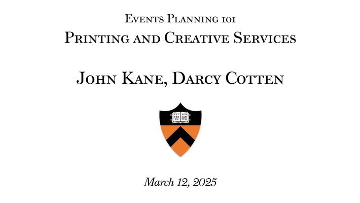 2025 Event Planning 101: &quot;Printing and Creative Services&quot;