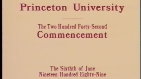 Thumbnail for entry 242nd Commencement - June 6, 1989