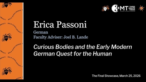 Thumbnail for Three Minute Thesis 2026 Final Showcase: Erica Passoni