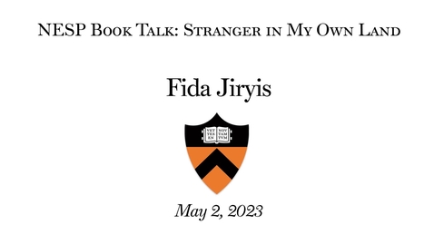 Thumbnail for entry NESP Book Talk - Fida Jiryis